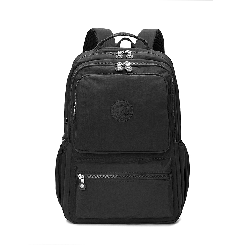 IMG_0456 Mindesa High Quality Men And Women Large Capacity Lightweight Nylon Best Fashion Leisure Laptop Backpack School Bag 8766 BLACK - Image 1