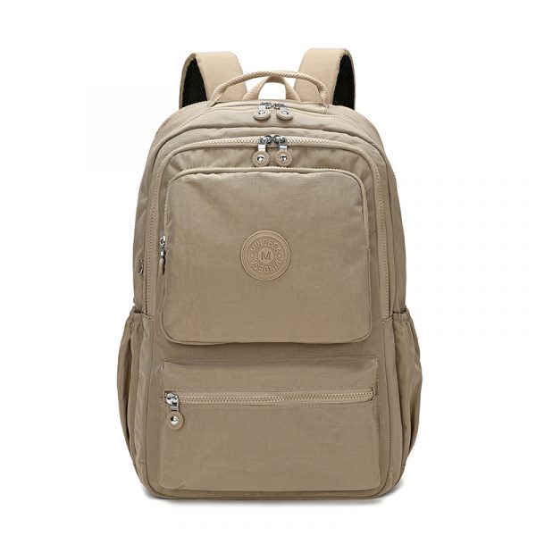 Mindesa High Quality Men And Women Large Capacity Lightweight Nylon Best Fashion Leisure Laptop Backpack School Bag 8766 KHAKI