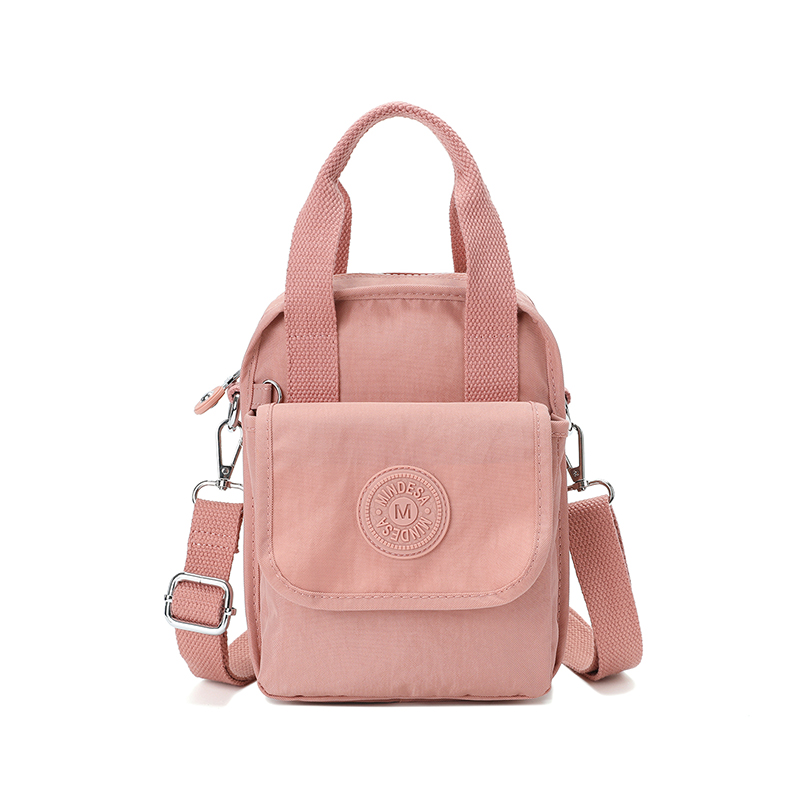 IMG_2662 Mindesa Nylon Bag Handbag Crossbody Bag No. 8763 Pink - Image 1