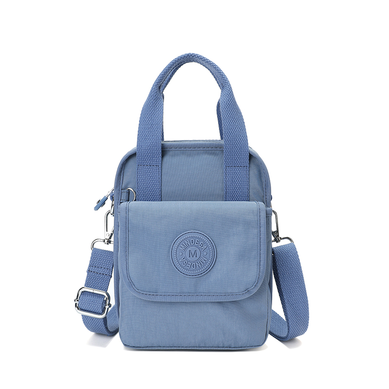 IMG_2664 Mindesa Nylon Bag Handbag Crossbody Bag No. 8763 Denim Blue - Image 1