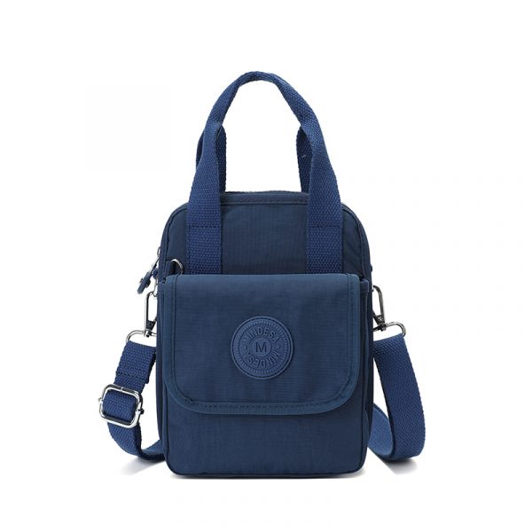 Mindesa Nylon Bag Handbag Crossbody Bag No. 8763 Navy Blue