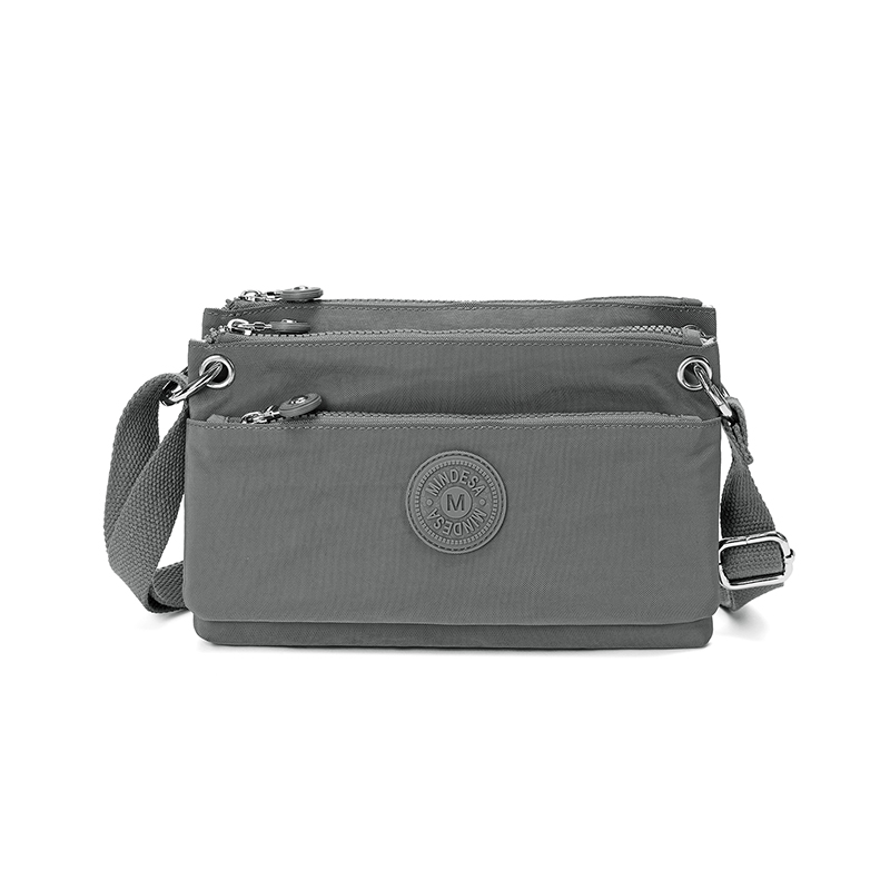 IMG_2681 Mindesa Nylon High Quality Best Fashion Bag Crossbody Bag Sling Bag Waterproof 8762 Dark Grey - Image 1