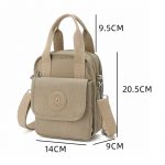 Mindesa Nylon Bag Handbag Crossbody Bag No. 8763 Black - Image 2