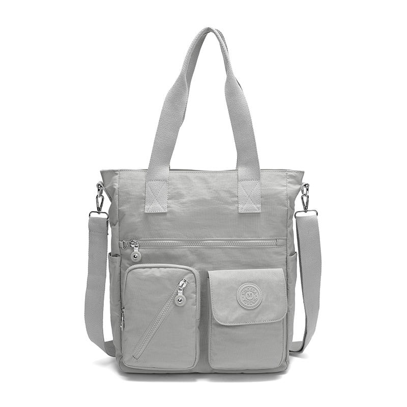 IMG_4963 Mindesa High Quality Nylon Best Fashion Bag Handbag Shoulder Bag Crossbody Bag Waterproof 8764 Grey - Image 1