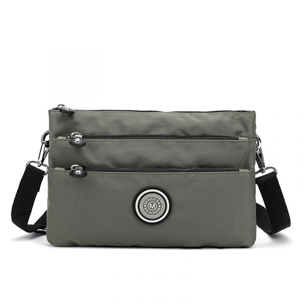 Mindesa Crossbody Bag Convenient Bag Portable Nylon Bag No. 8661 Dark Grey