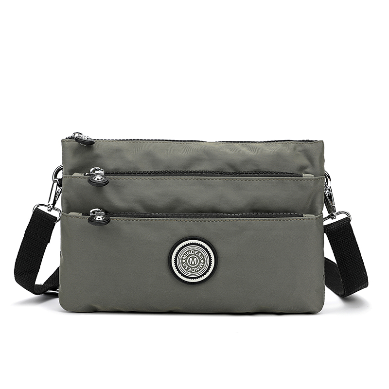 IMG_6964 Mindesa Crossbody Bag Convenient Bag Portable Nylon Bag No. 8661 Dark Grey - Image 1