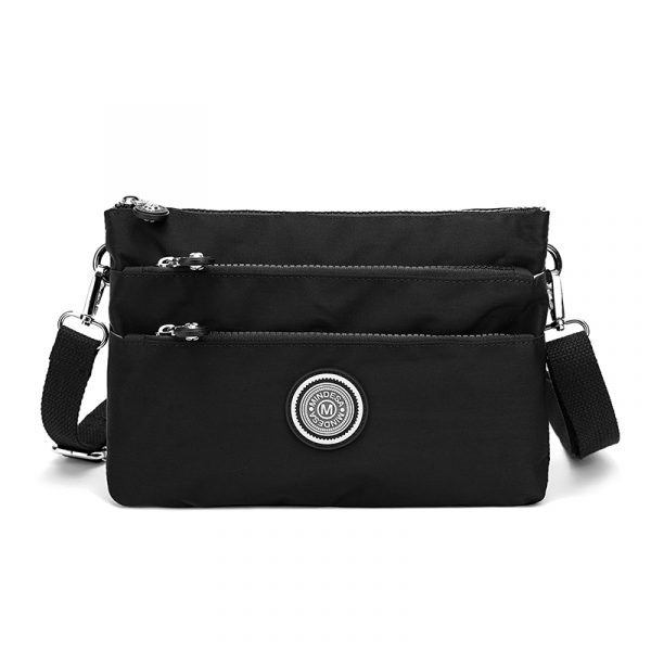 Mindesa Crossbody Bag Convenient Bag Portable Nylon Bag No. 8661 Black
