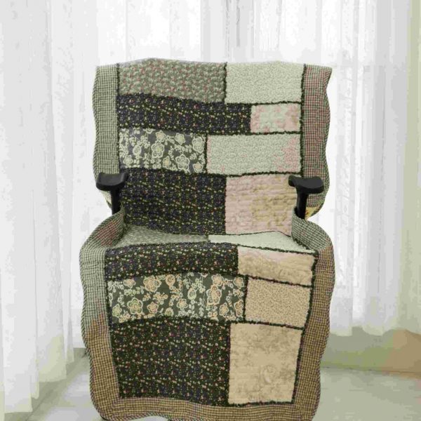 Patterned shades of grey quilted chair sujni