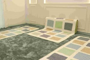 Classy Contemporary Patterned Checkered Green Quilted Sofa Cover/ Sujni - Image 3