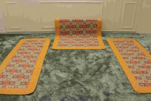 Yellow abstract quilted sofa sujni - Image 6