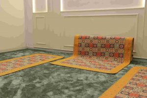 Yellow abstract quilted sofa sujni - Image 4