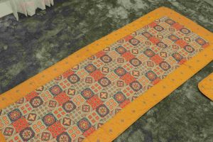 Yellow abstract quilted sofa sujni - Image 3