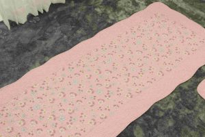 Baby pink with daisy quilted chair sujni - Image 2