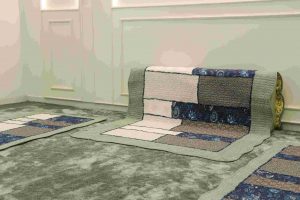 Sage green patterned quilted sofa sujni - Image 4