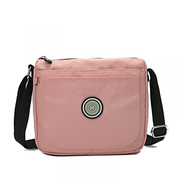 Mindesa crossbody bag convenient bag portable nylon bag No. 8665 Pink