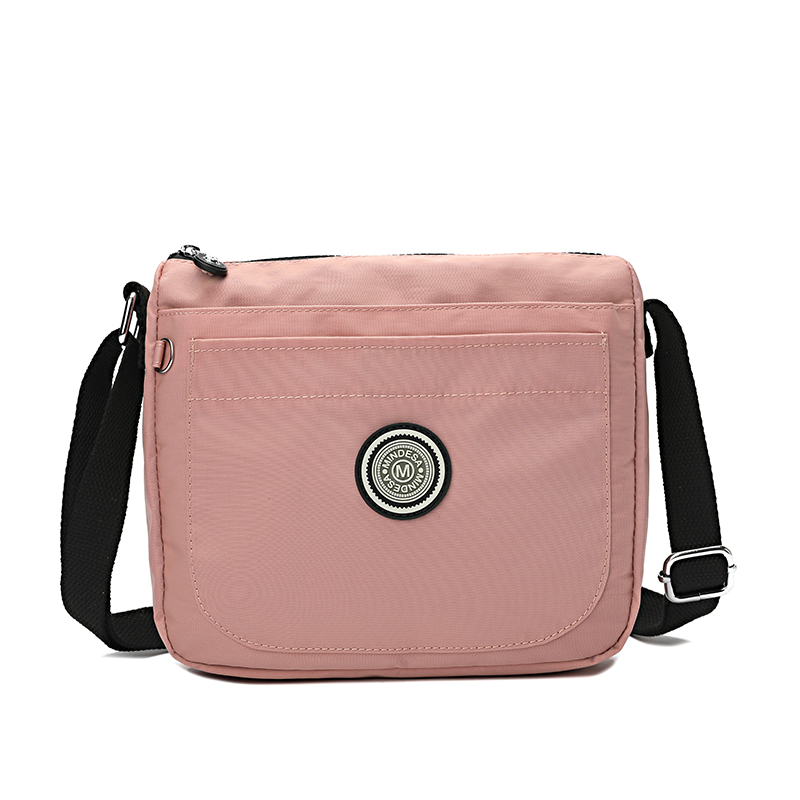 IMG_8753 Mindesa crossbody bag convenient bag portable nylon bag No. 8665 Pink - Image 1