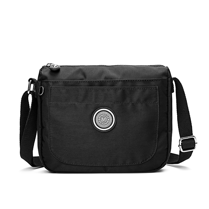 IMG_8756 Mindesa crossbody bag convenient bag portable nylon bag No. 8665 Black - Image 1