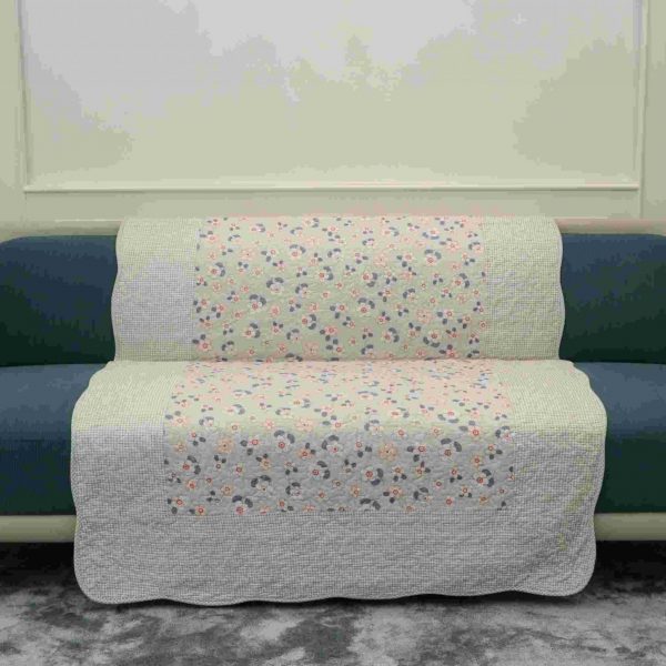 Grey with daisy quilted sofa sujni