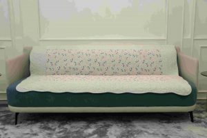 Grey with daisy quilted sofa sujni - Image 3