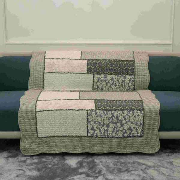 Patterned shades of grey quilted sofa sujni