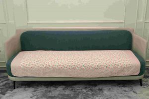 Floral pink quilted chair sujni - Image 2